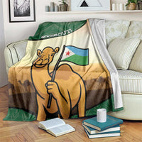 Djibouti Blanket Camel Holding Jabuuti Flag