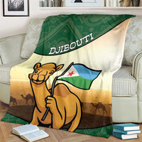 Djibouti Blanket Camel Holding Jabuuti Flag