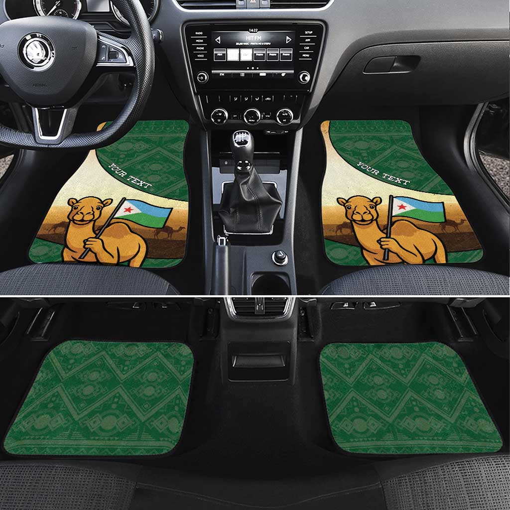 Djibouti Car Mats Camel Holding Jabuuti Flag