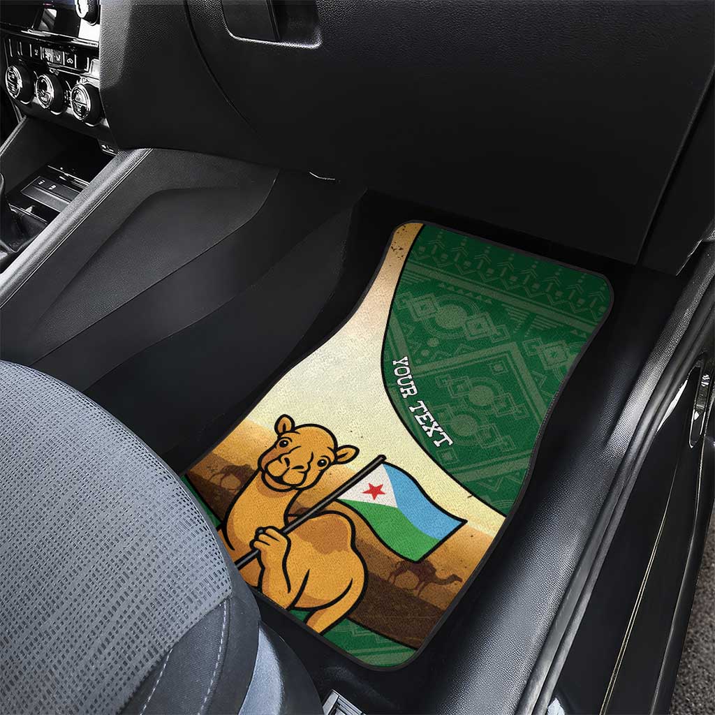 Djibouti Car Mats Camel Holding Jabuuti Flag