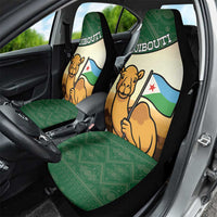 Djibouti Car Seat Cover Camel Holding Jabuuti Flag