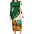 Personalized Djibouti Family Matching Long Sleeve Bodycon Dress and Hawaiian Shirt Camel Holding Jabuuti Flag