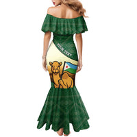 Personalized Djibouti Family Matching Mermaid Dress and Hawaiian Shirt Camel Holding Jabuuti Flag