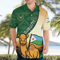 Personalized Djibouti Hawaiian Shirt Camel Holding Jabuuti Flag