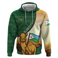 Personalized Djibouti Hoodie Camel Holding Jabuuti Flag
