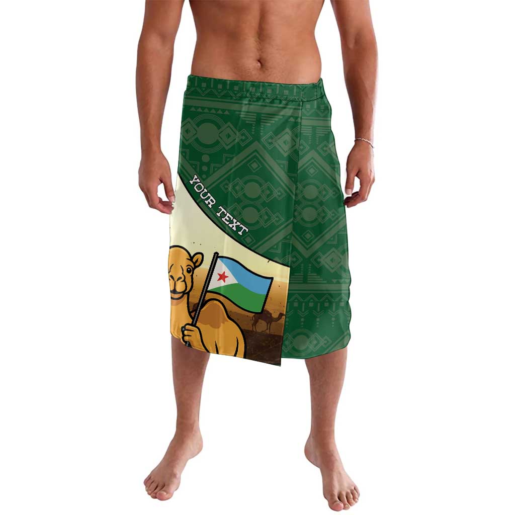 Personalized Djibouti Lavalava Camel Holding Jabuuti Flag