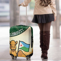 Djibouti Luggage Cover Camel Holding Jabuuti Flag