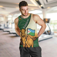 Personalized Djibouti Men Tank Top Camel Holding Jabuuti Flag