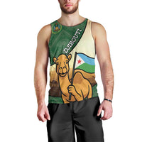 Personalized Djibouti Men Tank Top Camel Holding Jabuuti Flag