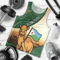 Personalized Djibouti Men Tank Top Camel Holding Jabuuti Flag