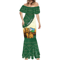 Personalized Djibouti Mermaid Dress Camel Holding Jabuuti Flag