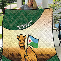 Djibouti Quilt Camel Holding Jabuuti Flag