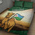 Djibouti Quilt Bed Set Camel Holding Jabuuti Flag