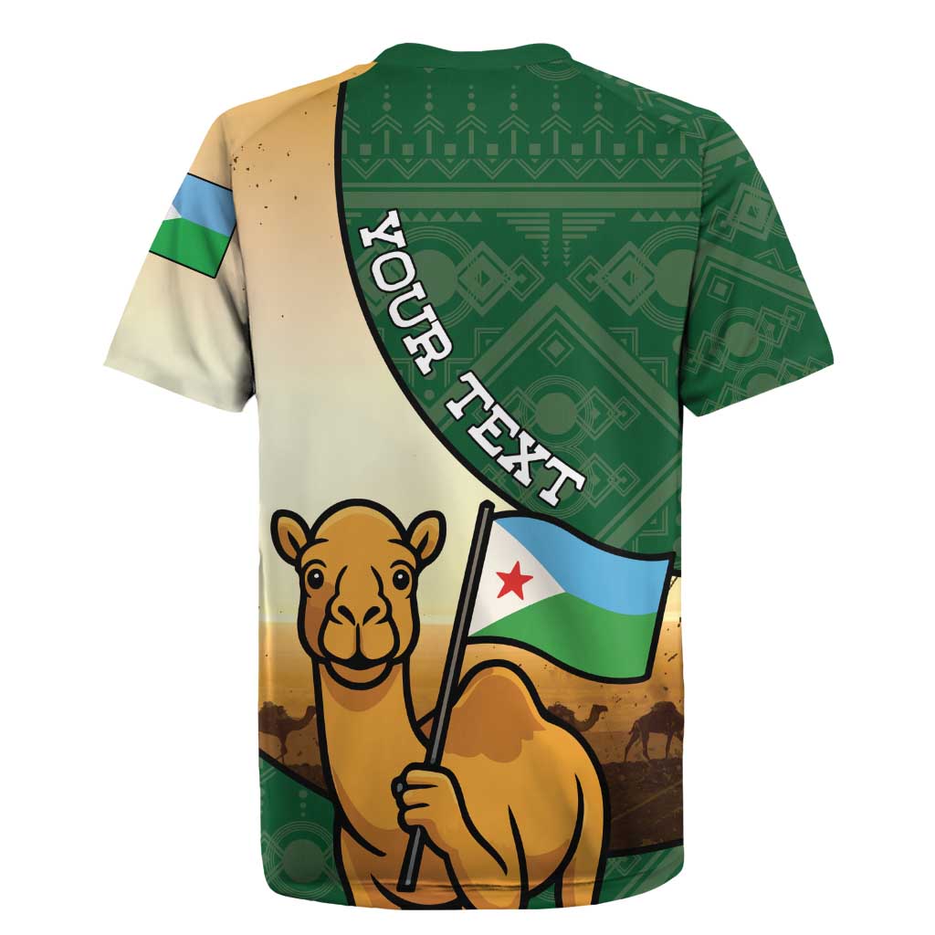 Personalized Djibouti Rugby Jersey Camel Holding Jabuuti Flag