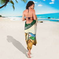 Djibouti Sarong Camel Holding Jabuuti Flag
