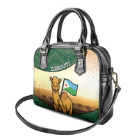 Djibouti Shoulder Handbag Camel Holding Jabuuti Flag