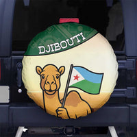 Djibouti Spare Tire Cover Camel Holding Jabuuti Flag