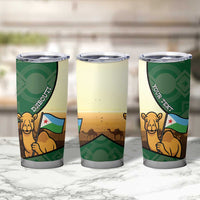 Personalized Djibouti Tumbler Cup Camel Holding Jabuuti Flag