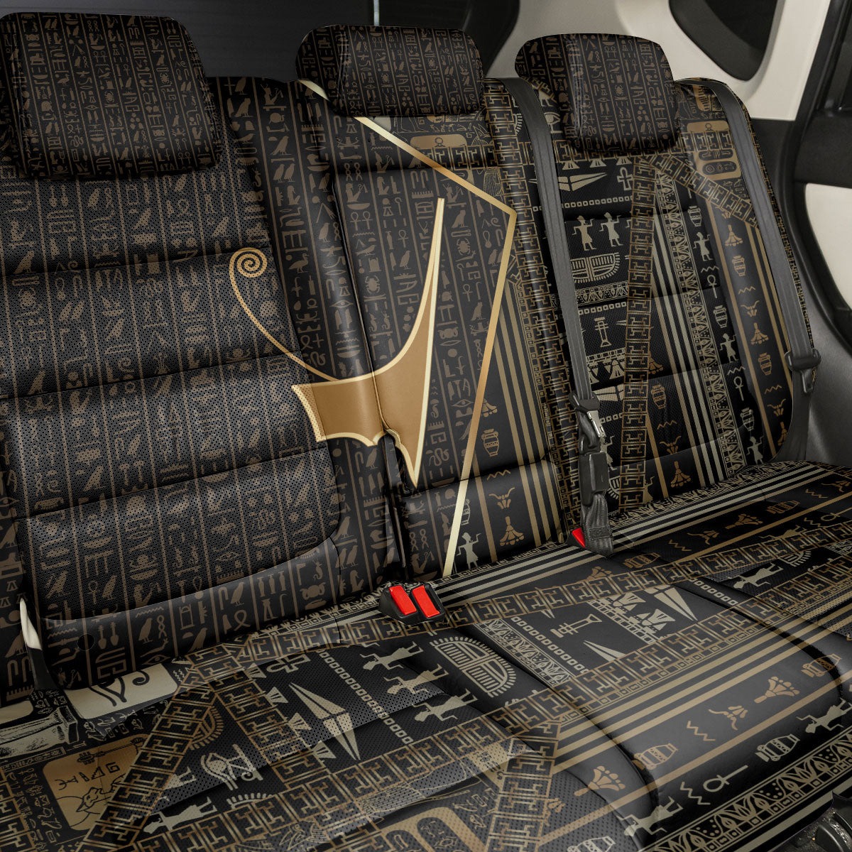 Egypt Deshret Crown Back Car Seat Cover Ancient Mythology Pharaoh With Pschent
