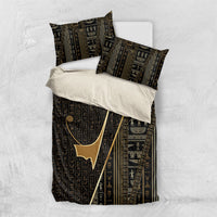 Egypt Deshret Crown Bedding Set Ancient Mythology Pharaoh With Pschent