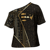 Egypt Deshret Crown Cross Shoulder Shirt Ancient Mythology Pharaoh With Pschent