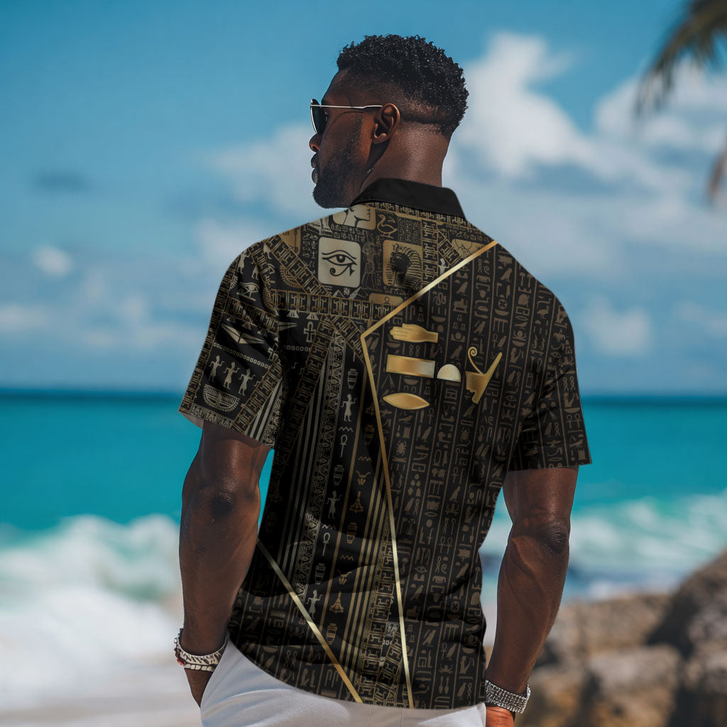 Egypt Deshret Crown Hawaiian Shirt Ancient Mythology Pharaoh With Pschent DT05