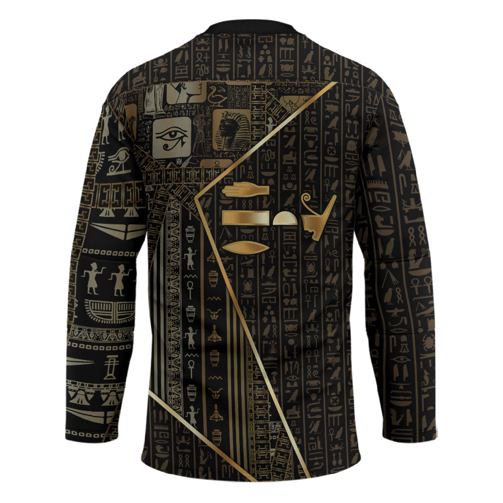 Egypt Deshret Crown Hockey Jersey Ancient Mythology Pharaoh With Pschent