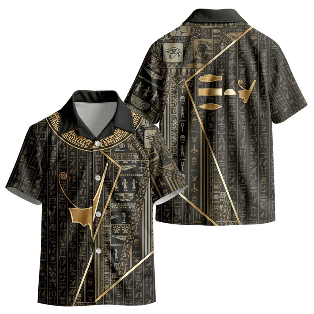 Egypt Deshret Crown Kid Hawaiian Shirt Ancient Mythology Pharaoh With Pschent DT05