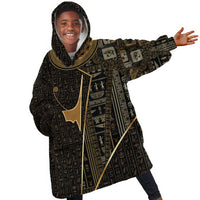 Egypt Deshret Crown Kid Wearable Blanket Hoodie Ancient Mythology Pharaoh With Pschent