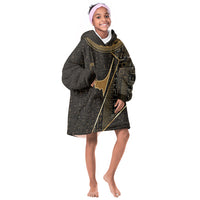 Egypt Deshret Crown Kid Wearable Blanket Hoodie Ancient Mythology Pharaoh With Pschent