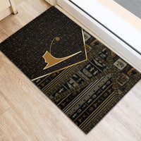 Egypt Deshret Crown Rubber Doormat Ancient Mythology Pharaoh With Pschent