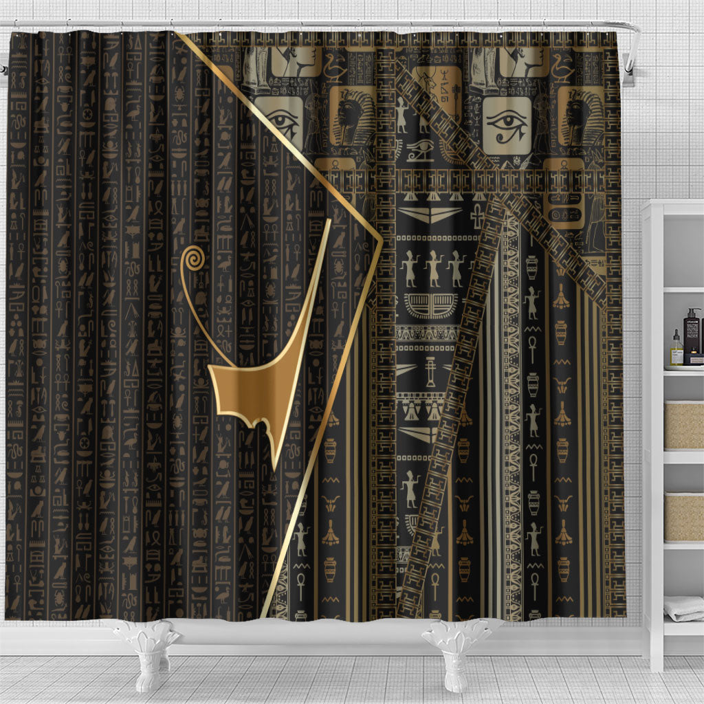 Egypt Deshret Crown Shower Curtain Ancient Mythology Pharaoh With Pschent