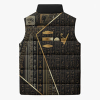 Egypt Deshret Crown Sleeveless Puffer Jacket Ancient Mythology Pharaoh With Pschent