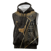 Egypt Deshret Crown Sleeveless Zip Hoodie Ancient Mythology Pharaoh With Pschent