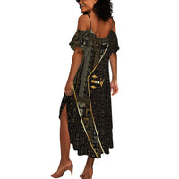 Egypt Deshret Crown Summer Maxi Dress Ancient Mythology Pharaoh With Pschent