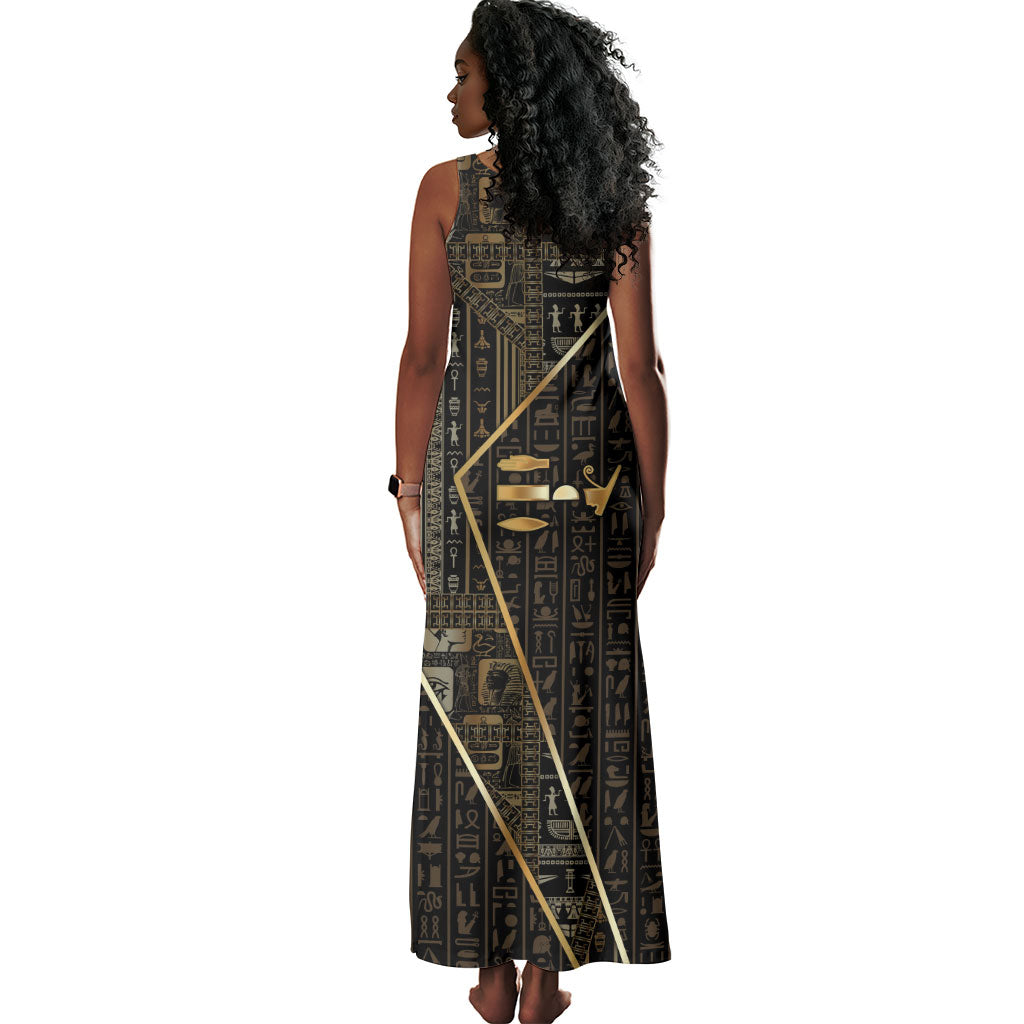 Egypt Deshret Crown Tank Maxi Dress Ancient Mythology Pharaoh With Pschent