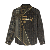 Egypt Deshret Crown Women Casual Shirt Ancient Mythology Pharaoh With Pschent