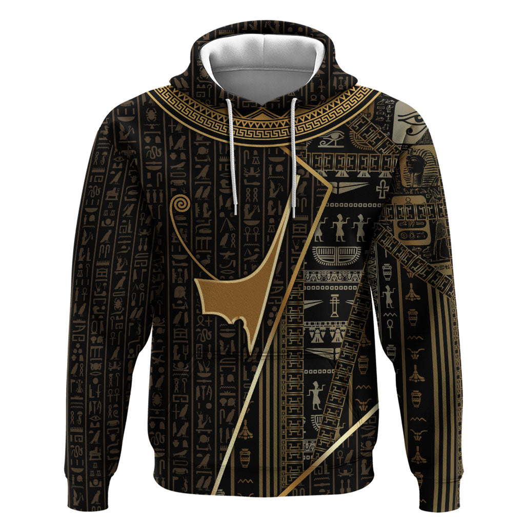 Egypt Deshret Crown Zip Hoodie Ancient Mythology Pharaoh With Pschent