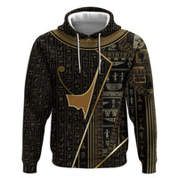 Egypt Deshret Crown Zip Hoodie Ancient Mythology Pharaoh With Pschent