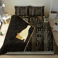 Egypt Hedjet Crown Bedding Set Ancient Mythology Upper Pharaoh