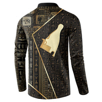 Egypt Hedjet Crown Button Sweatshirt Ancient Mythology Upper Pharaoh