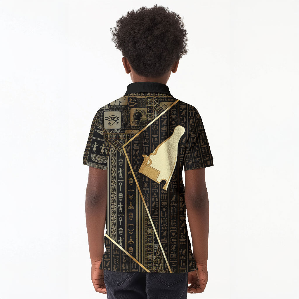 Egypt Hedjet Crown Kid Polo Shirt Ancient Mythology Upper Pharaoh