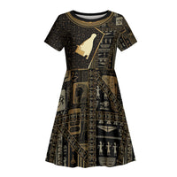 Egypt Hedjet Crown Kid Short Sleeve Dress Ancient Mythology Upper Pharaoh