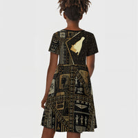 Egypt Hedjet Crown Kid Short Sleeve Dress Ancient Mythology Upper Pharaoh
