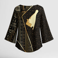 Egypt Hedjet Crown Kimono Sleeve Blouse Ancient Mythology Upper Pharaoh