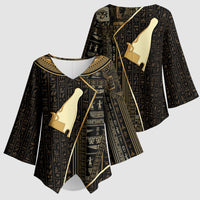 Egypt Hedjet Crown Kimono Sleeve Blouse Ancient Mythology Upper Pharaoh