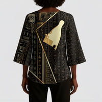 Egypt Hedjet Crown Kimono Sleeve Blouse Ancient Mythology Upper Pharaoh