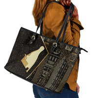 Egypt Hedjet Crown Leather Tote Bag Ancient Mythology Upper Pharaoh