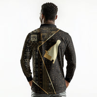 Egypt Hedjet Crown Long Sleeve Polo Shirt Ancient Mythology Upper Pharaoh
