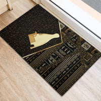Egypt Hedjet Crown Rubber Doormat Ancient Mythology Upper Pharaoh